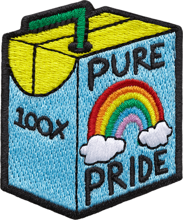 Stick-on Patch by Ashton Attzs Stick to Pride, 100% Pure Pride, Juice - Front view