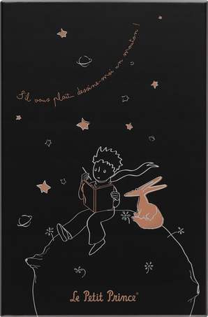 Carnet Le Petit Prince en édition limitée Large, Couverture rigide, Pages lignées, Boîte cadeau - Front view