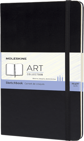 Carnet de croquis Collection Art, Noir - Front view