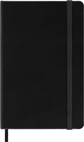 Classic Notebook Hard Cover, Black - Front view