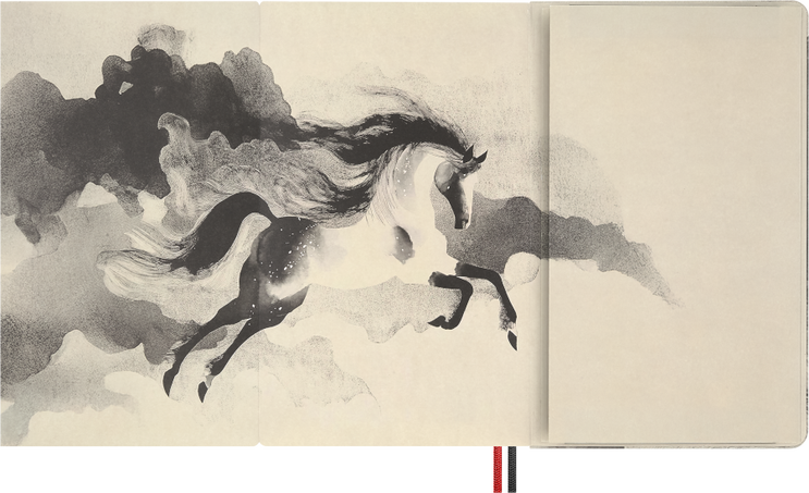 HORSE-LARGE RUL NTBK NO BOX_CALLIGRAPHY