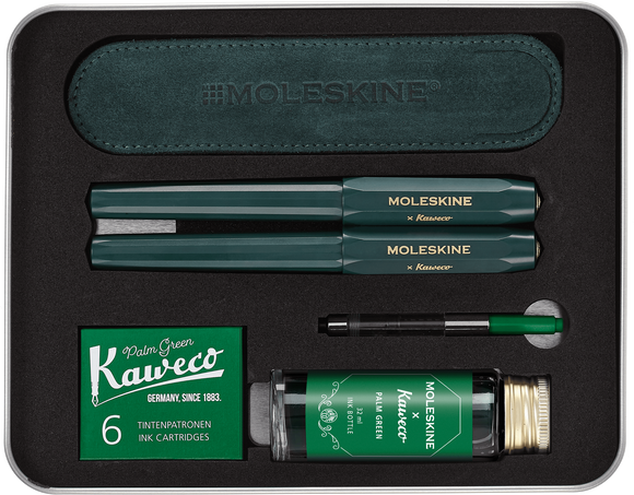 Набор: перьевая ручка и ручка-роллер MSK X KAWECO PREMIUM GIFT SET GREEN