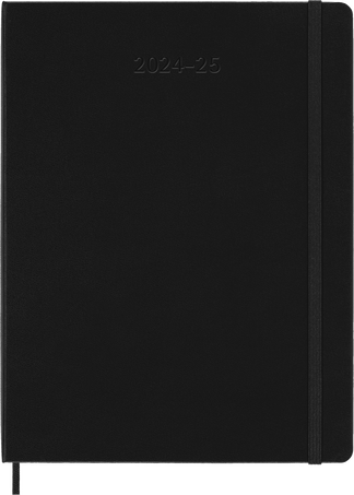 Agenda Classic XL 2024/2025 Settimanale, copertina rigida, 18 mesi, Nero - Front view