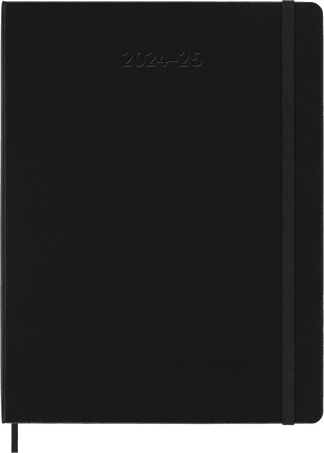 Agenda classic XL 2024/2025 Semainier, couverture rigide, 18 mois, Noir - Front view