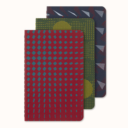 CAHIER JNLS PK RUL PATTERN GRN-BLUE-RED