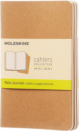 Cahier Notizhefte 3er-Set, Packpapierbraun - Front view