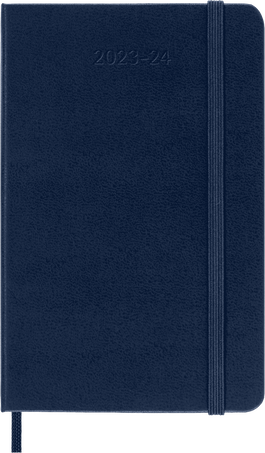 Agenda Classic 2023/2024 Pocket Settimanale, copertina rigida, 18 mesi, Blu Zaffiro - Front view