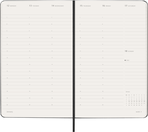 12M PRO WKLY VERT LG BLK HARD