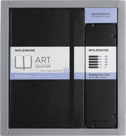 Colouring Kit and Sketching Kit Art Collection, Sketching Kit Black Pencils - Front view