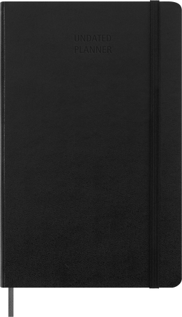 Undated Classic Diary Weekly, 12-Month, Black - Front view