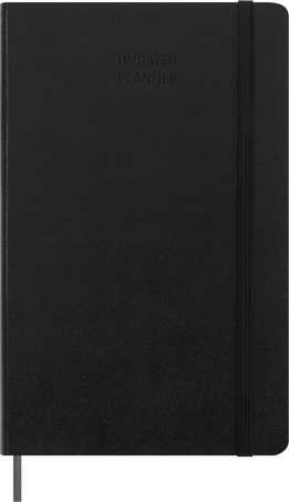 Agenda Non daté Classic Semainier, 12 mois, Noir - Front view