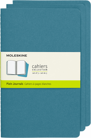 Cahier Notizhefte 3er-Set, Brisk Blue - Front view