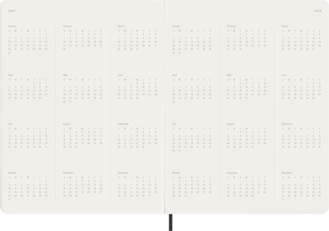 ESSENTIAL PLANNER WKLY VERT XXL BLACK