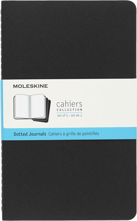 Cahier Notizhefte 3er-Set, Schwarz - Front view