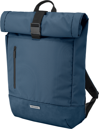 Rolltop Backpack Metro Collection, Sapphire Blue - Front view