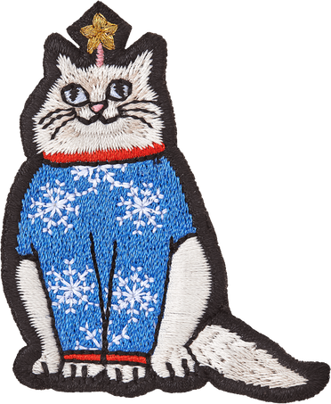 Patch adesivo by Karen Mabon XMAS PATCH CAT