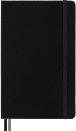 Classic Notizbuch erweitert Fester Einband, Schwarz - Front view