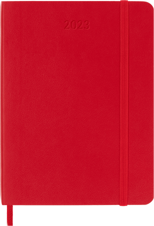Classic Planner 2023 Weekly 12-Month, Scarlet Red - Front view