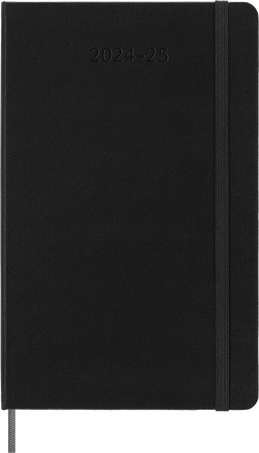 Agenda classic 2024/2025 Large Weekly horizontal, hard cover, 18 months, Negro - Front view