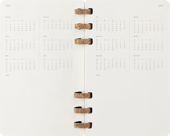 12M SPIRAL PLANNER L BLACK SOFT