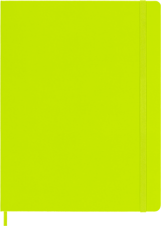 Classic Notebook Hard Cover, Lemon Green - Front view