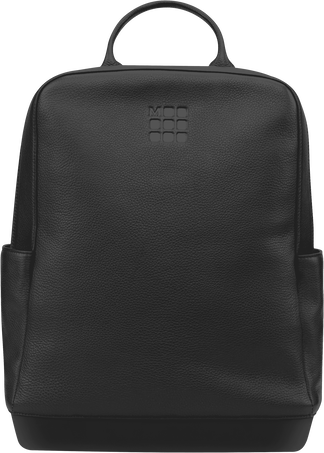 Moleskine Leather Backpack Classic Collection, Black - Front view