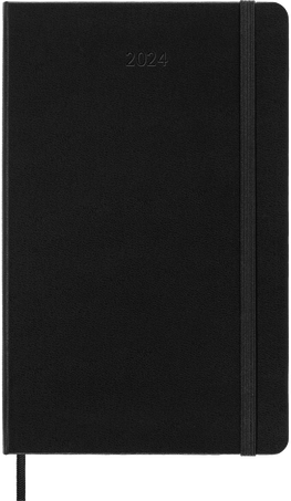 Agenda Moleskine settimanale 2024, 12 mesi, Large, copertina morbida, Nero  - 13 x 21 cm - Moleskine - Cartoleria e scuola