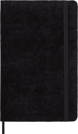 Cuaderno de terciopelo Negro - Front view