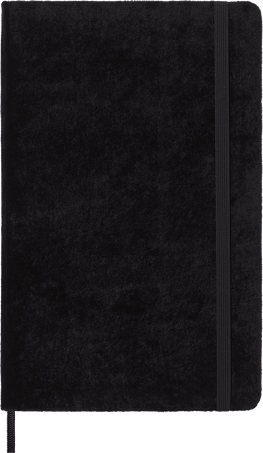 Cuaderno de terciopelo Negro - Front view