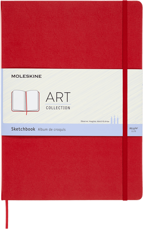 Carnet de croquis Collection Art, Rouge  Écarlate - Front view