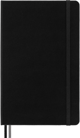 Classic Notizbuch erweitert Fester Einband, Schwarz - Front view