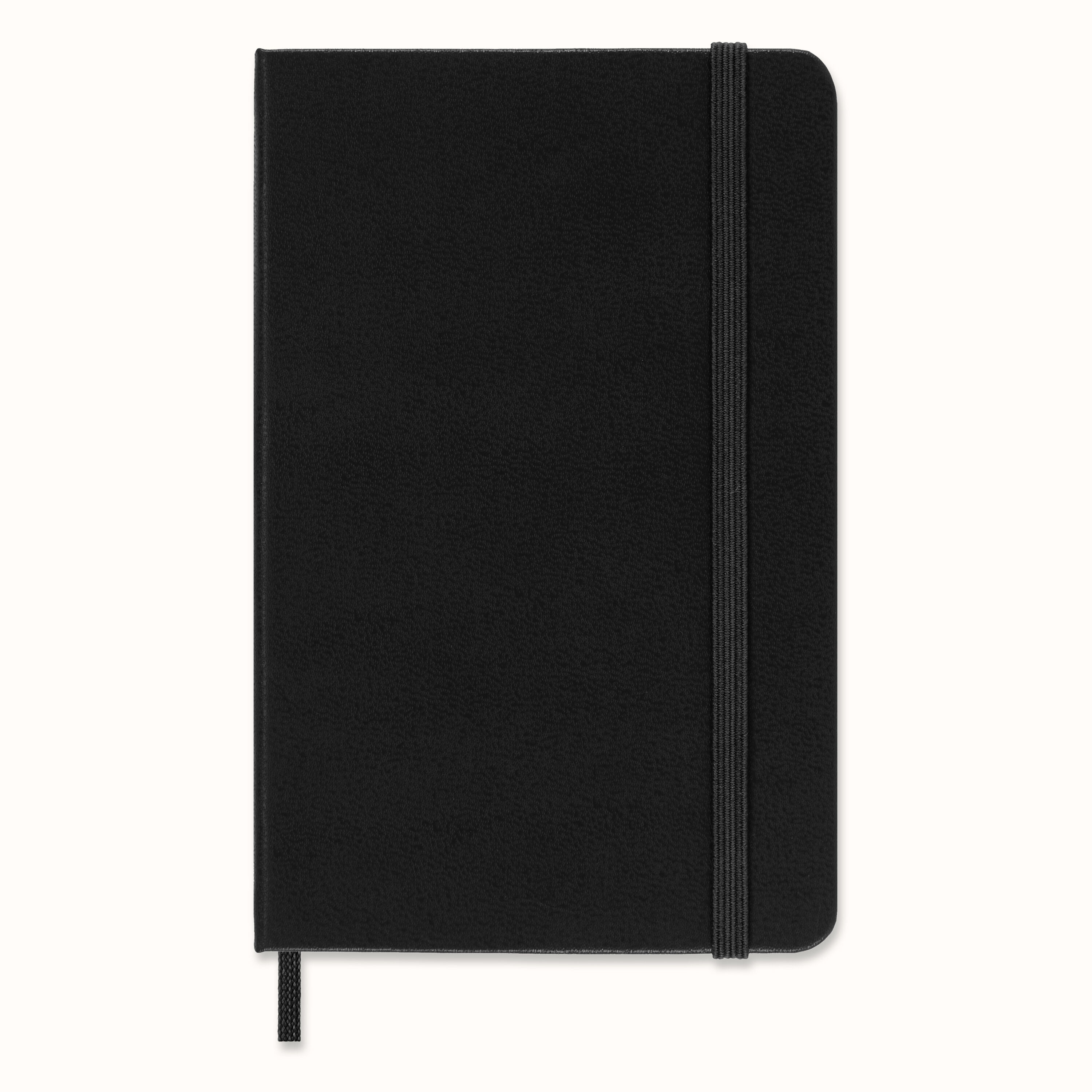 Taschengröße 9x14 cm horizontales Layout Hardcover und elastischer Verschluss 2021 2022 Monatliches Tagebuch deutsche Version schwarze Farbe Moleskine 