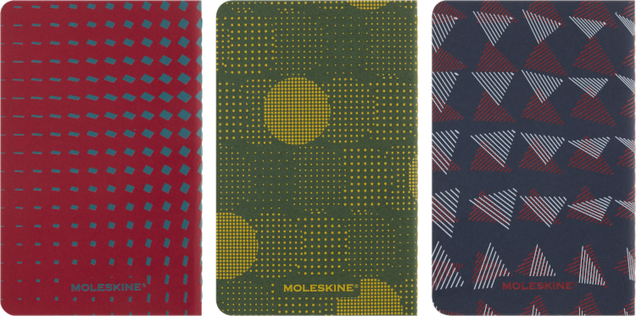 CAHIER JNLS PK RUL PATTERN GRN-BLUE-RED