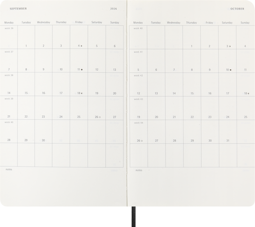 12M WKLY NTBK LG BLK SOFT