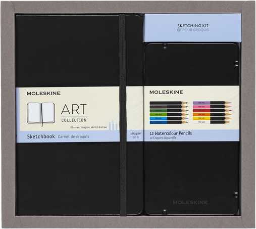 Colouring Kit and Sketching Kit Art Collection 12 Watercolour Pencils