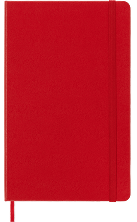 Classic Notebook Hard Cover, Scarlet Red - Front view