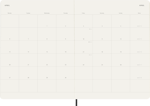 12M MONTHLY XL BLK SOFT