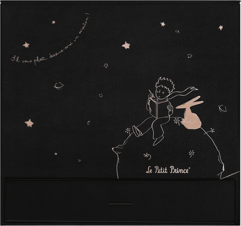 Caja de coleccionista de Le Petit Prince Cuaderno a rayas, agenda sin fecha, Estatuilla Le Petit Prince, Caja de regalo - Front view