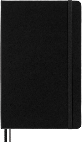 Classic Notizbuch erweitert Fester Einband, Schwarz - Front view