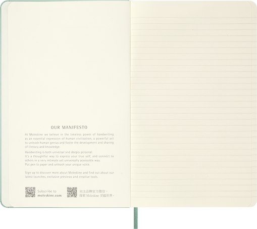 NOTEBOOK LG RULED HARD SAGE GREEN+TEXT