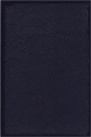 Carnets doux Fausse fourrure, Large, Pages lignées, Bleu Foncé - Front view