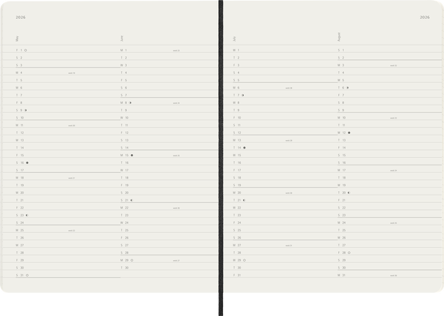 12M MONTHLY XL BLK SOFT