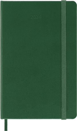 Classic Diary 2024 Pocket Weekly, hard cover, 12 months, Myrtle Green - Front view