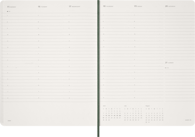 ESSENTIAL PLANNER WKLY VER XXL M GREEN