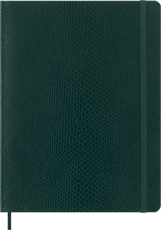 Precious & Ethical Notebook Vegan Soft Cover, Python-effect, Plain, Green - Front view