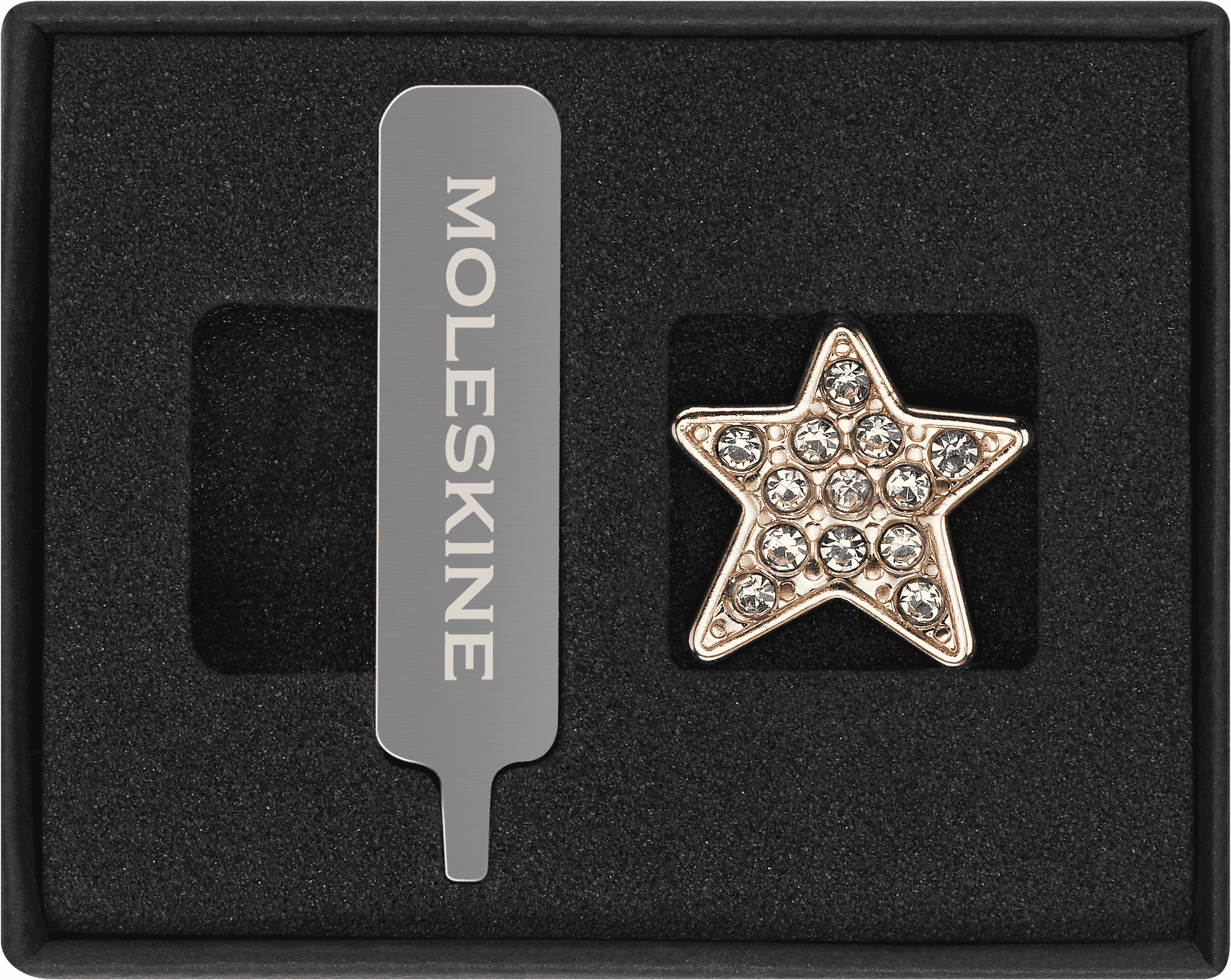 3/4 Inch Colored Star Lapel Pin - Silver Finish With Choice Of Center Color (Blue, Red, Green, Purple, Orange, Yellow) - View #4