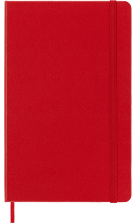 Classic Notebook Hard Cover, Scarlet Red - Front view