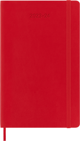 Agenda Classic 2023/2024 Large Settimanale, copertina morbida, 18 mesi, Rosso Scarlatto - Front view