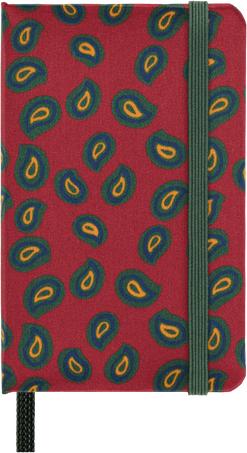 Silk Notebook XS, plain, hard cover, with gift box, Bordeaux - Front view