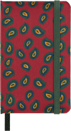 Silk Notebook XS, plain, hard cover, with gift box, Bordeaux - Front view